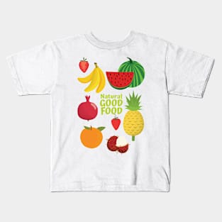 Healthy Vegan Natural Good Food Kids T-Shirt